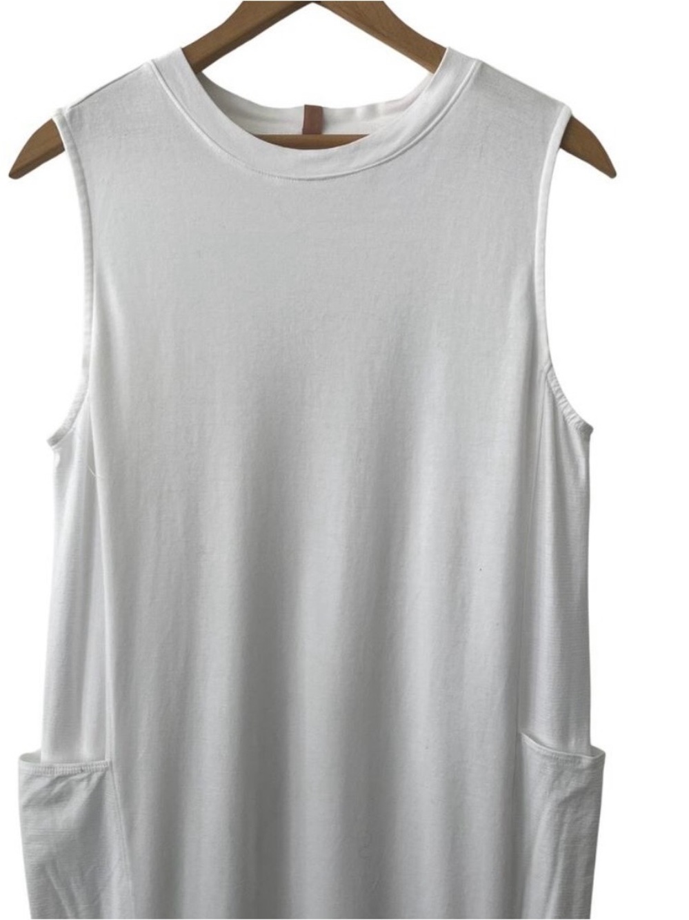 Lunya Sleeveless White Maxi Dress with Side Slits - Picture 4 of 9